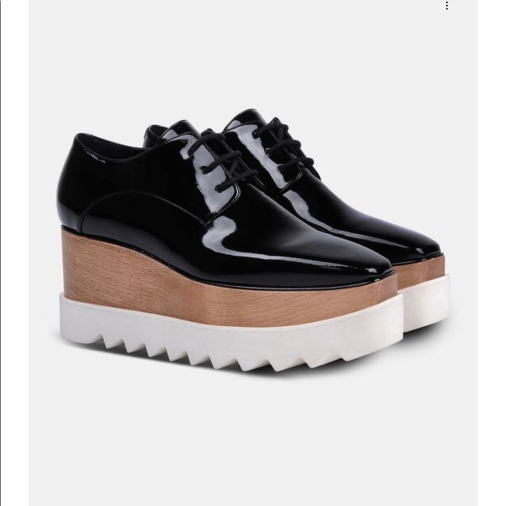 Stella McCartney Black Patent Elyse Shoes